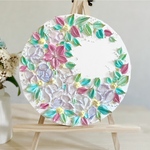 「クリスマスリース」　20㎝　テクスチャーアート　三日月リース　クリスマスギフト