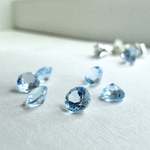 【再入荷】11月誕生石《宝石質 スカイブルートパーズAAA》ラウンドファセットカット ルース 4mm【2粒セット】天然石/ジュエリー素材