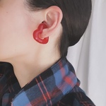  HEART earcuff ( pop red ) 片耳用