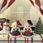 シルバニア 赤ちゃん用 クリスマスコスチューム ♡ホリデードレスのふたごコーデ♡  6点セット