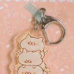 アクリルキーホルダー✱3段にゃんころもち✱