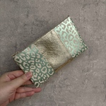 【1点もの】メタリックレザーのポーチ　6ピース②