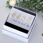 Noël petit set｜小粒パールとビーズのピアスセット｜ホリデーセット2025｜クリスマスギフト・ご褒美アクセサリー クリスマス2025 冬　クリスマス
