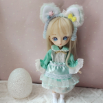 ハルモニア　モコモコねこ耳セット☆　3点セット　1/6ドール服【H25076】