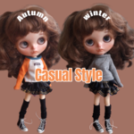 カジュアルな4点セット【ドール服】