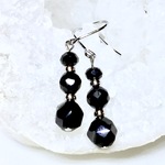 Black spinel.〜天然石ブラックスピネルのピアス〜