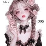 《No.005》オリジナル人物ステッカー 女の子 シール ステッカー