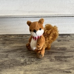 ミニチュアベア　リスNo.63-1ぬいぐるみ、ドールハウス、テディベア、お人形のお友達に