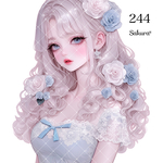 《No.244》オリジナル人物ステッカー 女の子 シール ステッカー
