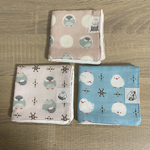 SALE‼️まとめ買い　　　文鳥シリーズその2   ★4重ダブルガーゼハンカチ