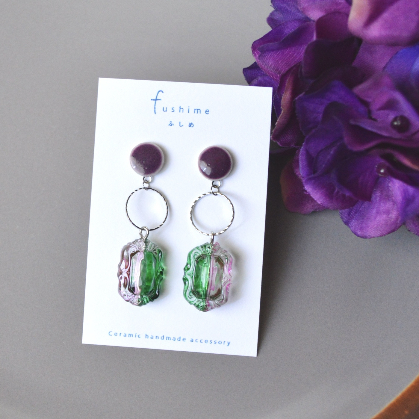 紫 - ピアスの人気通販 | minne byGMOペパボ 国内最大級のハンドメイド