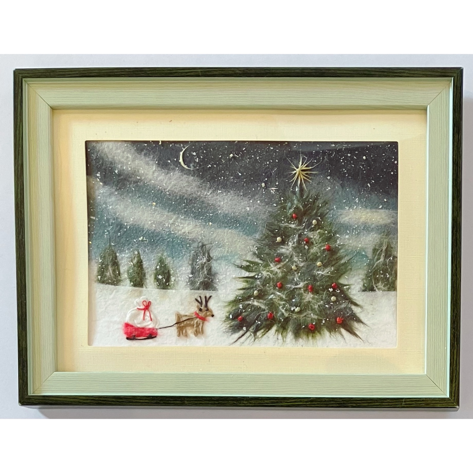 和紙ちぎり絵『枝垂れ桜』F6サイズ原画 - 和紙ちぎり絵-彩紘工房