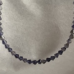 10pcアイオライト縦穴ビーズ