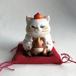 馬と猫で鏡餅(午年)