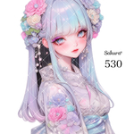《No.530》オリジナル人物ステッカー 女の子 シール ステッカー