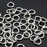 【直輸入】丸カン　ロジウムカラー　直径5mm針系1mm 　約300個セット