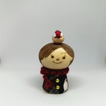 シナモン文鳥を乗せたぬーさん