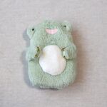 もふもふ動物ぬいぐるみポーチ（かえるB）