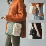 2way 二つ折りキルティング×ボア スマホショルダー