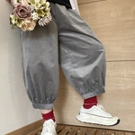 【人気☆定番】大人のバルーンパンツ★ポケット後ろ★グレー🩶中畝コーデュロイ🩶
