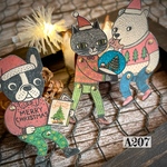 送料無料【A207-Sコラージュ素材】Glee紙モノ/シール  クリスマス　人物　動物　パペット　ジャンクジャーナル　ヴィンテージ  レトロ