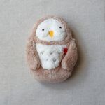 もふもふ動物ぬいぐるみポーチ（ふくろうB※モカ茶）