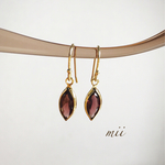 ≪14kgf≫vintage swarovski バーガンディ フックピアス