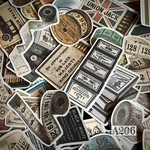 送料無料【A206コラージュ素材】Glee紙モノ/シール ジャンクジャーナル　マッチ　メジャー　ヴィンテージ  レトロ　