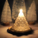 冬のやさしいクリスマスツリーキャンドル