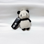 小さなパンダちゃんのあみぐるみのキーホルダー🐼🖤