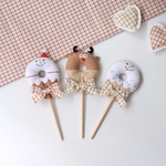 スティックドーナツ 《クリスマス》 フェルト　雪だるま　トナカイ　スノーマン　サンタ　Christmas 