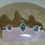 こえびちゃん様御予約品です　トルマリン＆トパーズ＆ミントトルマリン(⁠人⁠*⁠´⁠∀⁠｀⁠)⁠｡⁠*ﾟ⁠+リング