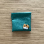 バネ口コインケース　赤柴　緑