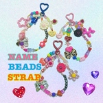 《オープン価格💜800円⭐️11月限定！》【名前入り】ビーズストラップ、名入れストラップ、名前入りビーズストラップ