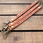 オイルレザーの持ち手　スマホケースやポーチに　本革ヌメ革　ハンドストラップ　茶色マルゴー