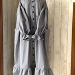 裾フリルのギャザーワンピース（前開きタイプ）（inikuma様専用）