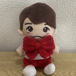 ちびぬい　リボン風マフラー　赤　ちびぬい服