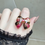 【再販】〜夢ガラスリボン🖤💕リング〜