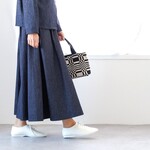 デニムフレアースカート/美・大人シルエット6枚はぎ