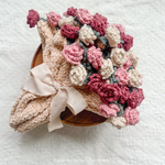 [ ブーケブランケット antique rose ]  花束　ブランケット枯れない花　編み物の花　ニットフラワー　amihana 