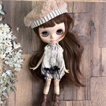 2706 ブライス さんのお洋服  もこもこ帽子 Blythe ブライス アウトフィット 洋服 ロンパース 帽子
