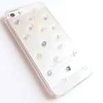  煌めく宝石のiPhone7ケース  ブルー