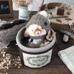 Antique Hat Box 🎩 mini  teddy rabbit 