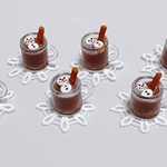 ミニチュア ドリンク ホット チョコレート 雪だるま 冬