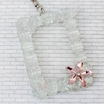 【Pure Glow】光をまとう クリアホイップデコキーホルダーピンク