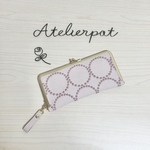 ★ミナペルホネン★dop tambourine pinkのがま口財布★持手付