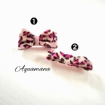 スウェード調ふわもふ🩷レオパード柄リボン🎀