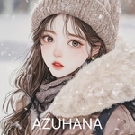 1042  女の子　リアルイラスト　ニット帽　クール系　人物ステッカー　コラージュ素材