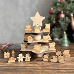 【翌日発送】星型コンパクトクリスマスツリー 木製
