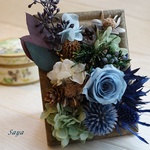 Blue Eryngium * アレンジ フレーム